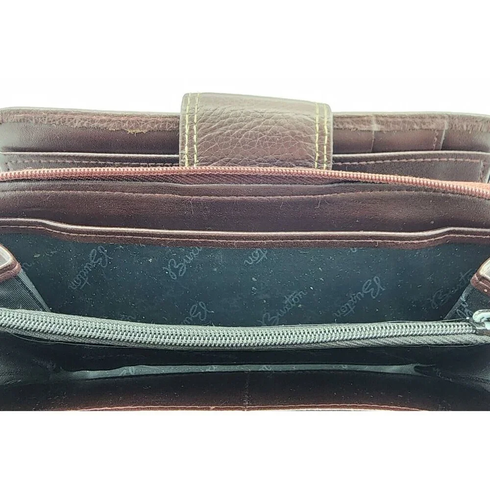 Buxton Heiress Tab Ensemble Snap Wallet Brown‎ Checkbook Slot ID Card Holders